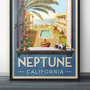 Neptune California Travel Poster - Inspired by Veronica Mars