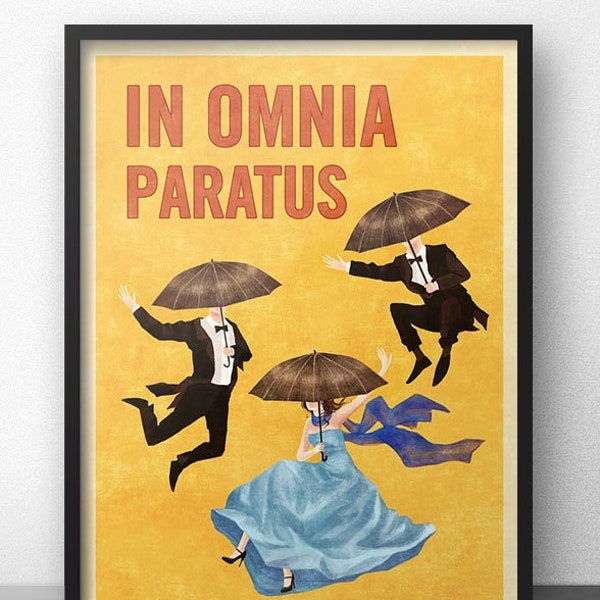 In Omnia Paratus Poster - Vintage Retro Style Art