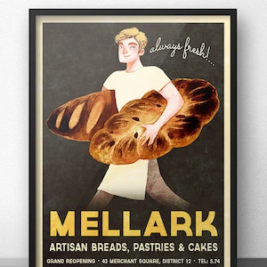 Mellark Bakery Vintage Poster ("Grand Reopening")