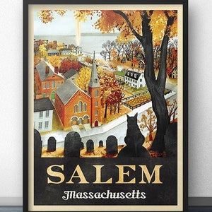 Salem Massachusetts Travel Poster