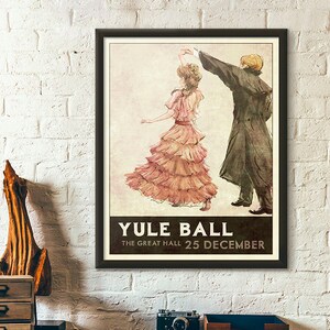 Yule Ball Poster  1930s Retro Style Pink Dress image 4