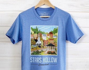 Chemise Stars Hollow - vintage, Soft Comfy Town T-shirt graphique