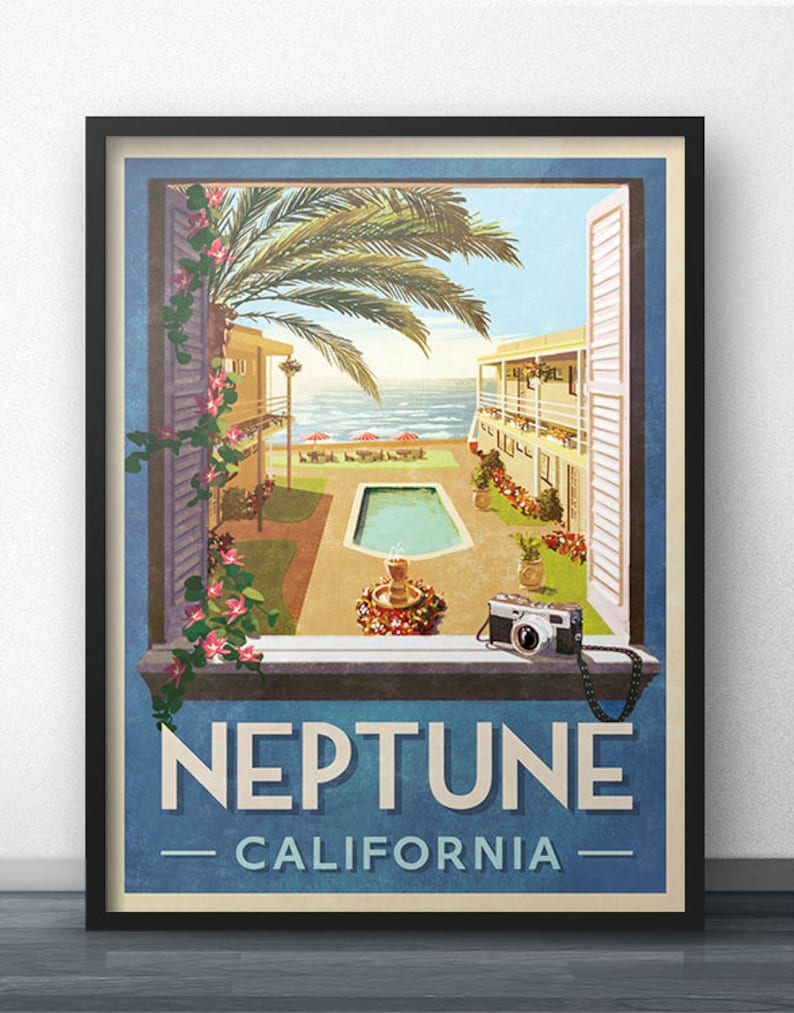 Neptune California Travel Poster Inspired by Veronica Mars image 1