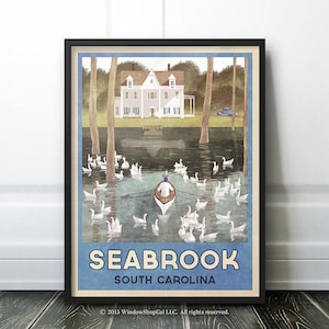 Seabrook South Carolina Travel Poster | The Notebook