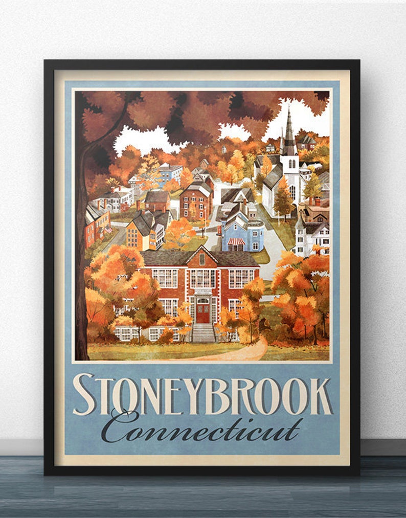 Stoneybrook Connecticut Retro Vintage Travel Poster image 1