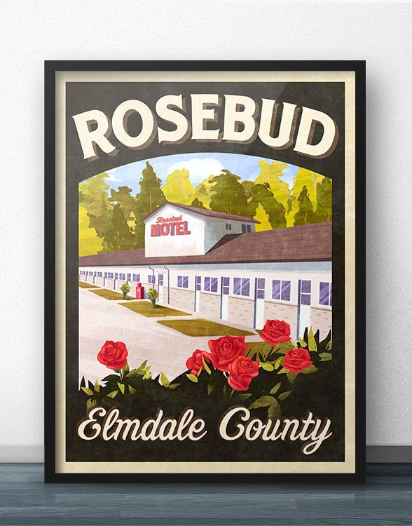 Rosebud Motel Elmdale County Retro Vintage Travel Poster Inspired by …