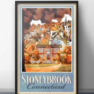 Stoneybrook Connecticut Retro Vintage Travel Poster image 4