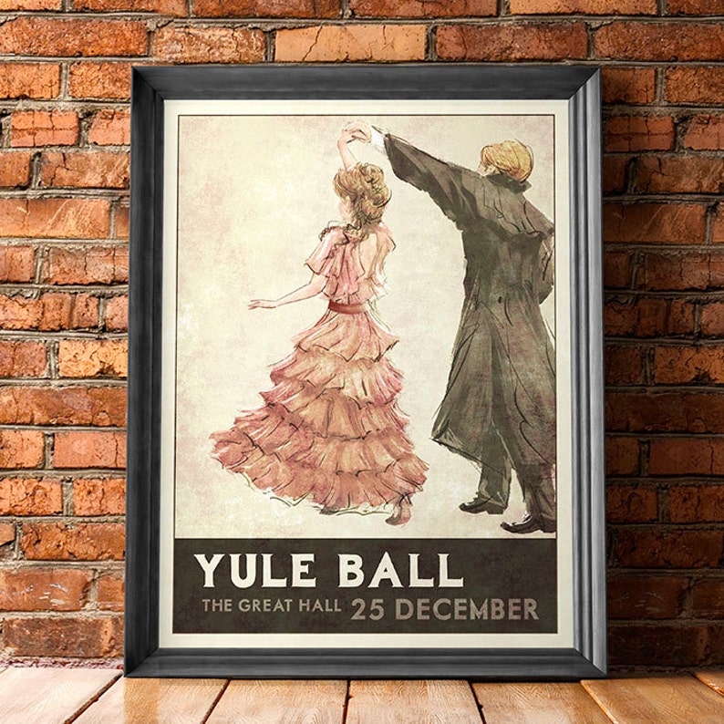 Yule Ball Poster 1930s Retro Style Pink Dress image 5