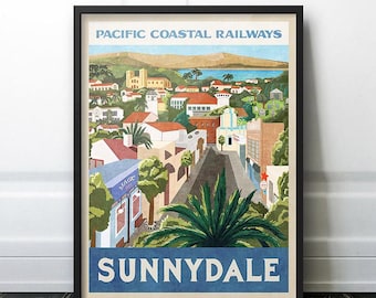 Sunnydale California Vintage Travel Poster | Buffy