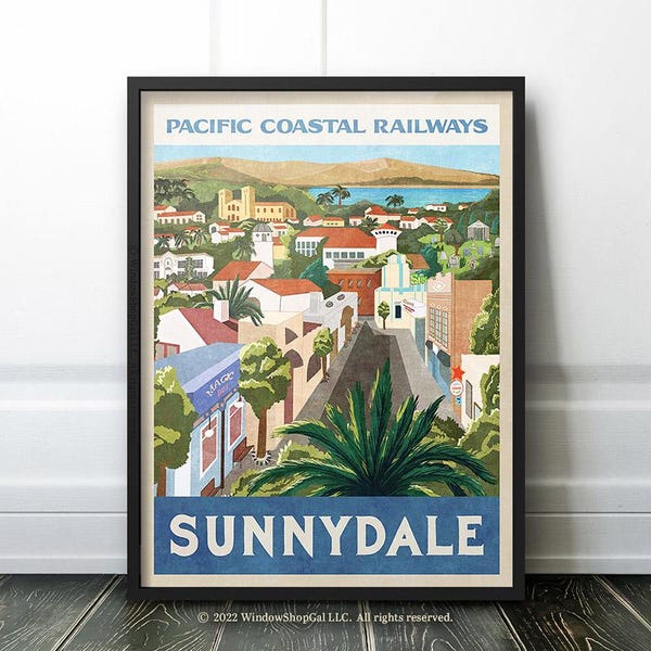 Póster de viaje vintage de Sunnydale, California / Buffy