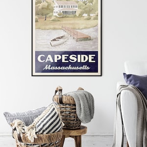 Capeside Massachusetts Retro Vintage Travel Poster image 4