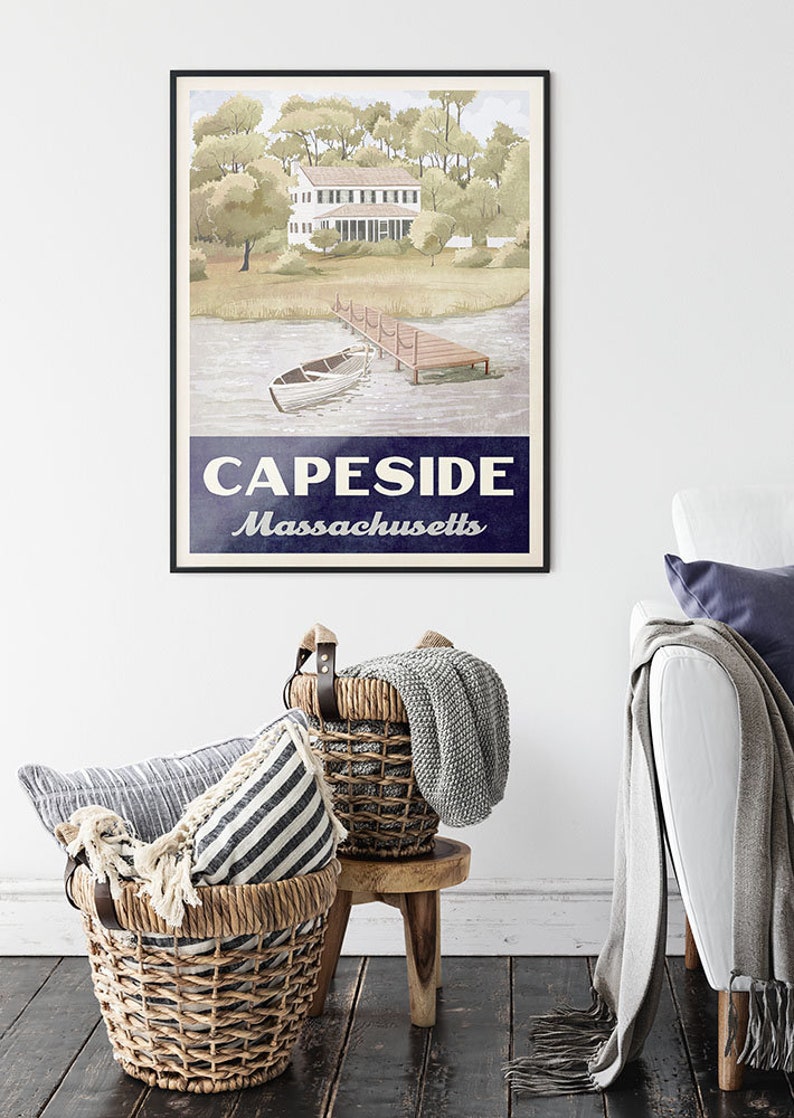 Capeside Massachusetts Retro Vintage Travel Poster image 4
