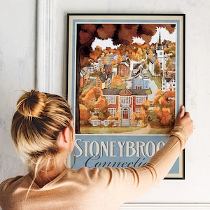 Stoneybrook Connecticut Retro Vintage Travel Poster image 3