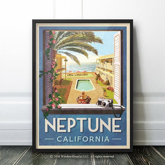 Neptune California Travel Poster - Inspired by Veronica Mars - Etsy