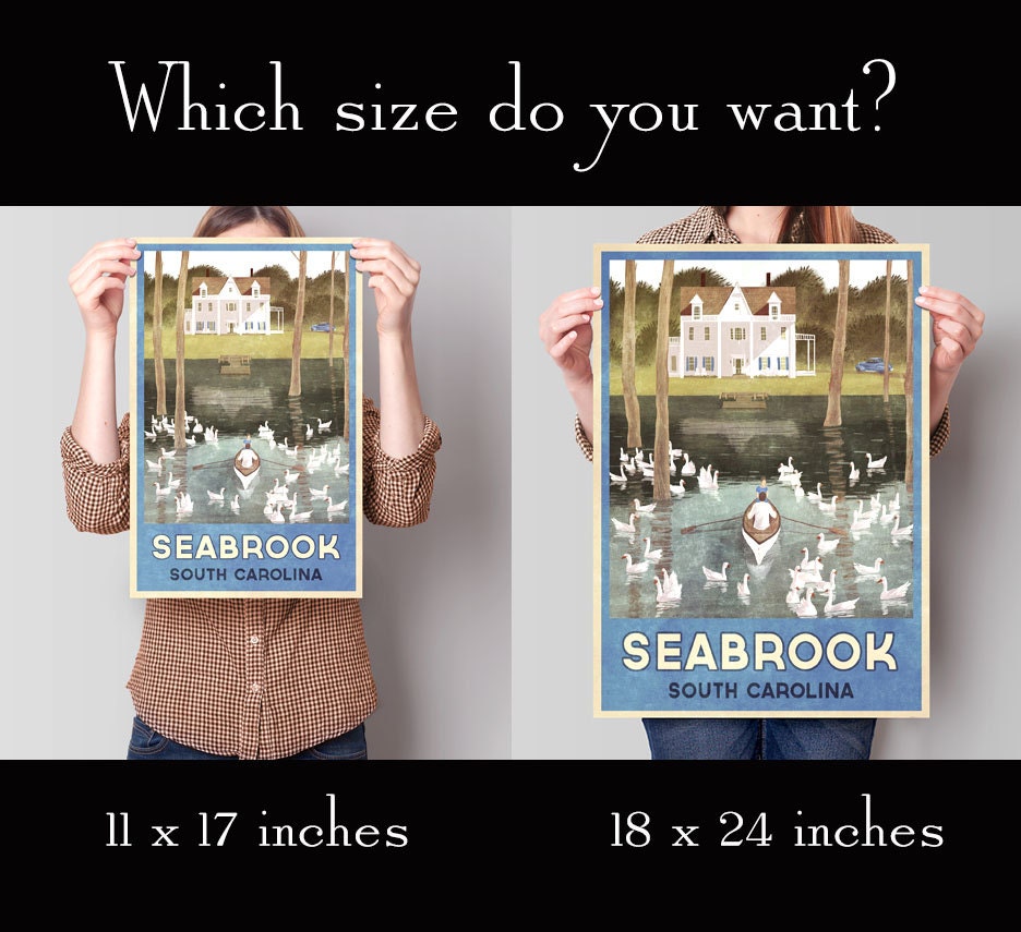 The Notebook Movie Vintage Travel Poster of Seabrook South Etsy