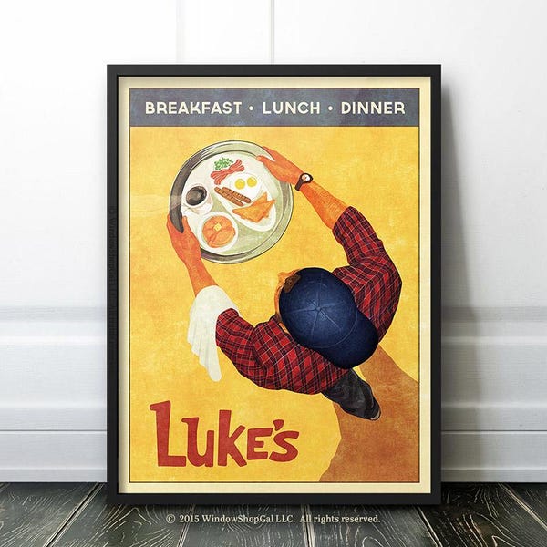 Póster del restaurante Luke's Diner - Arte retro para la cocina y el café