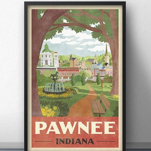 Pawnee Indiana Travel Poster Parks and Recreation Department image 7