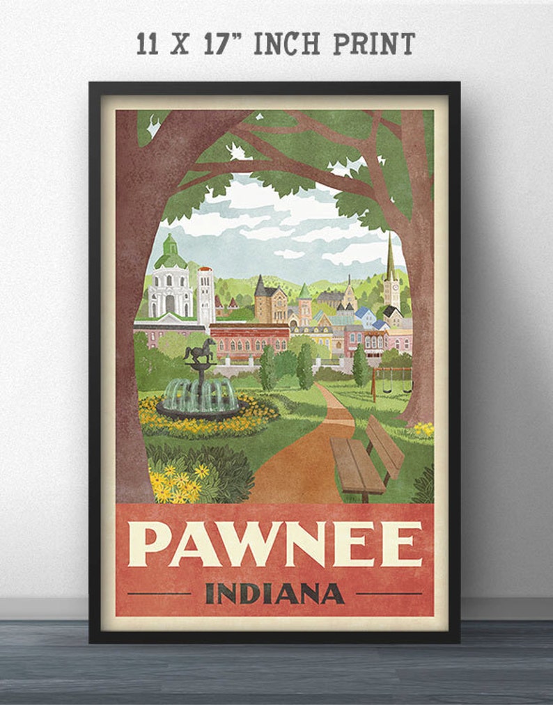 Pawnee Indiana Travel Poster Parks and Recreation Department image 7