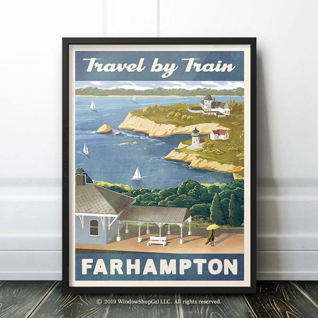 Farhampton Retro Vintage Travel Poster | How I Met Your Mother