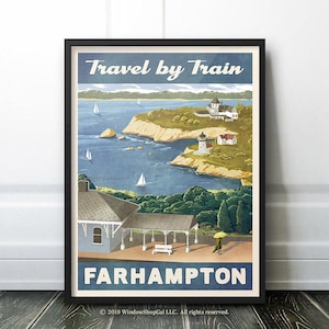 Farhampton Retro Vintage Travel Poster | How I Met Your Mother | HIMYM