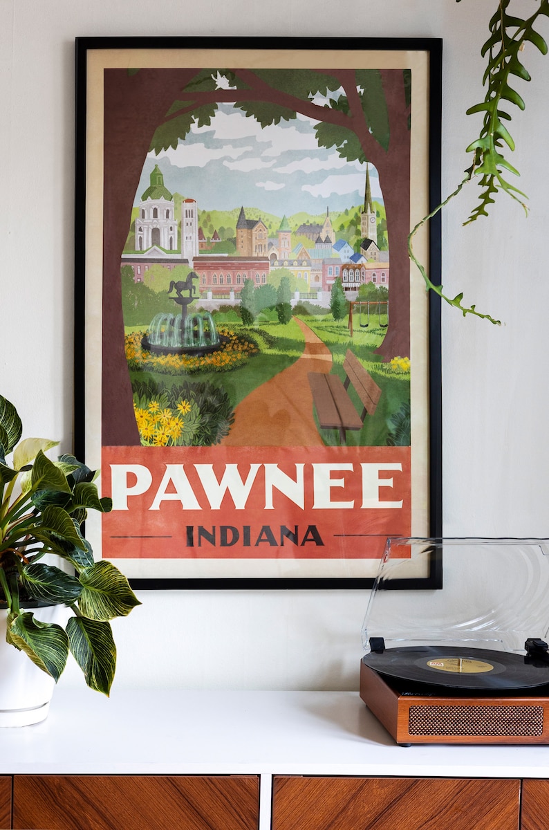 Pawnee Indiana Travel Poster Parks and Recreation Department image 2