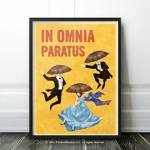 In Allmia Paratus Poster - Vintage Retro Art Deco Stil