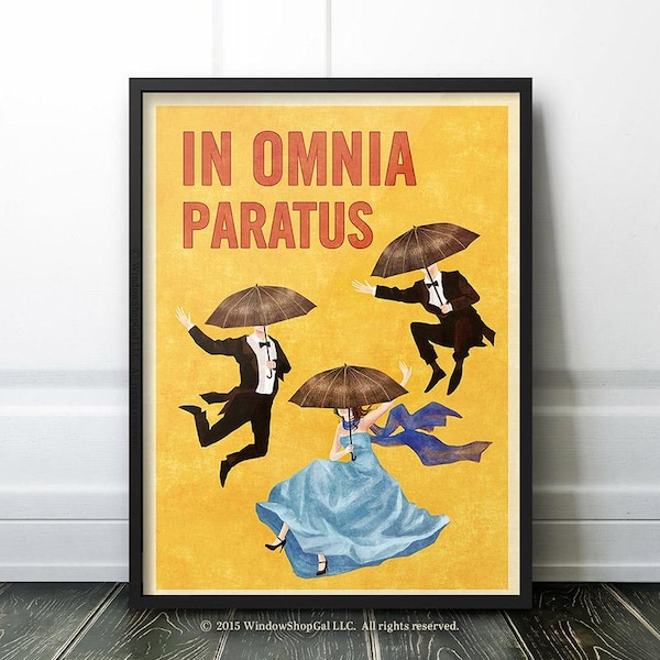 In Omnia Paratus Poster - Vintage Retro Art Deco Style