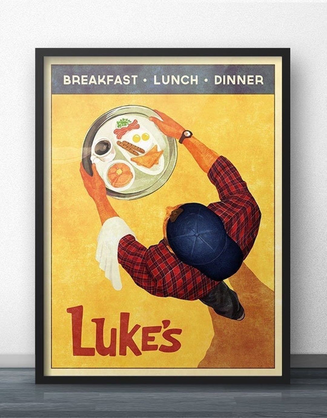 Luke's Diner Poster Retro Kitchen Coffee Art Etsy