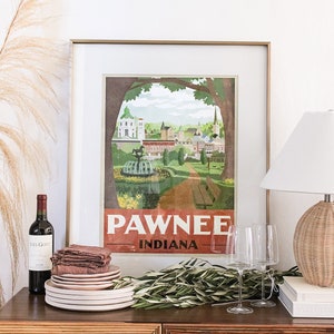Pawnee Indiana Travel Poster Parks and Recreation Department image 4