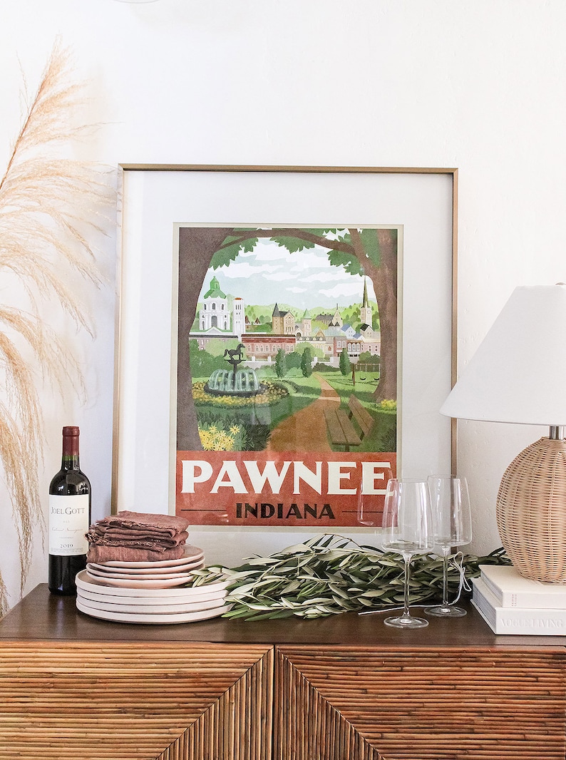 Pawnee Indiana Travel Poster Parks and Recreation Department image 4