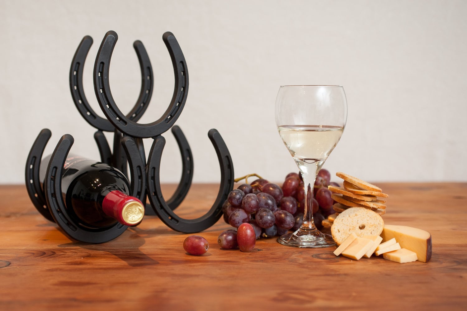 3 Bottle Trfiecta Horseshoe Wine Rack. 9 3/38L 5 1/4W x 9 7/8 Etsy