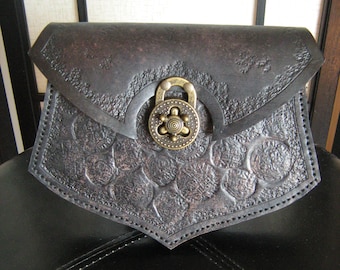 Bolsa de cinturón de cuero pirata renacentista victoriana LARP tesoro