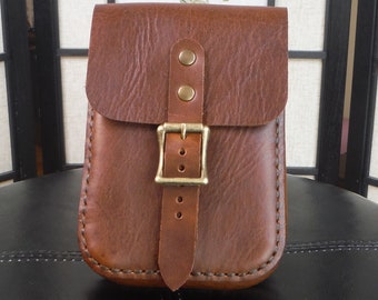 Leather Belt Pouch // LARP Belt Pocket // Medieval Ren Faire Simple Pouch // Celtic Viking Leather Pocket