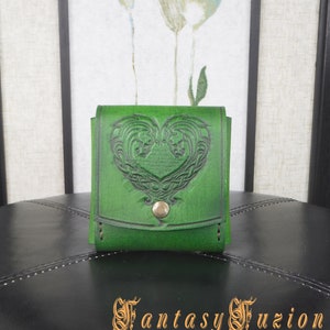 Elven Horses Lover Case Wallet // Victorian Earth Spirit Leather Pouch Cards and Bills Case Wallet