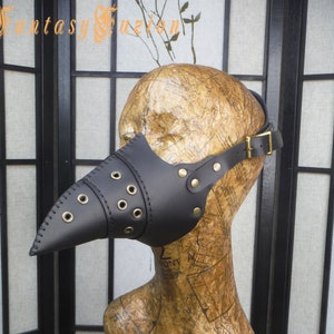 Steampunk Plague Doctor Mask Cosplay // Leather Mask Costume // Goth Metal Style Mask // Burning Man Costume Respirator Plague Mask