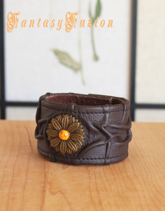 Boho leather cuff bracelets sale