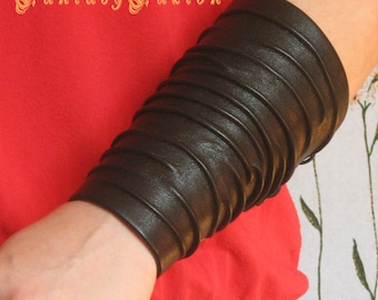 Medieval Fashion Armor Conan Barbarian Leather BracerS ( - A Pair -)