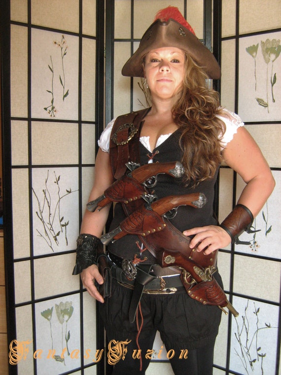Pirate Leather Baldric Renaissance LARP Pirate Leather  display picture 1
