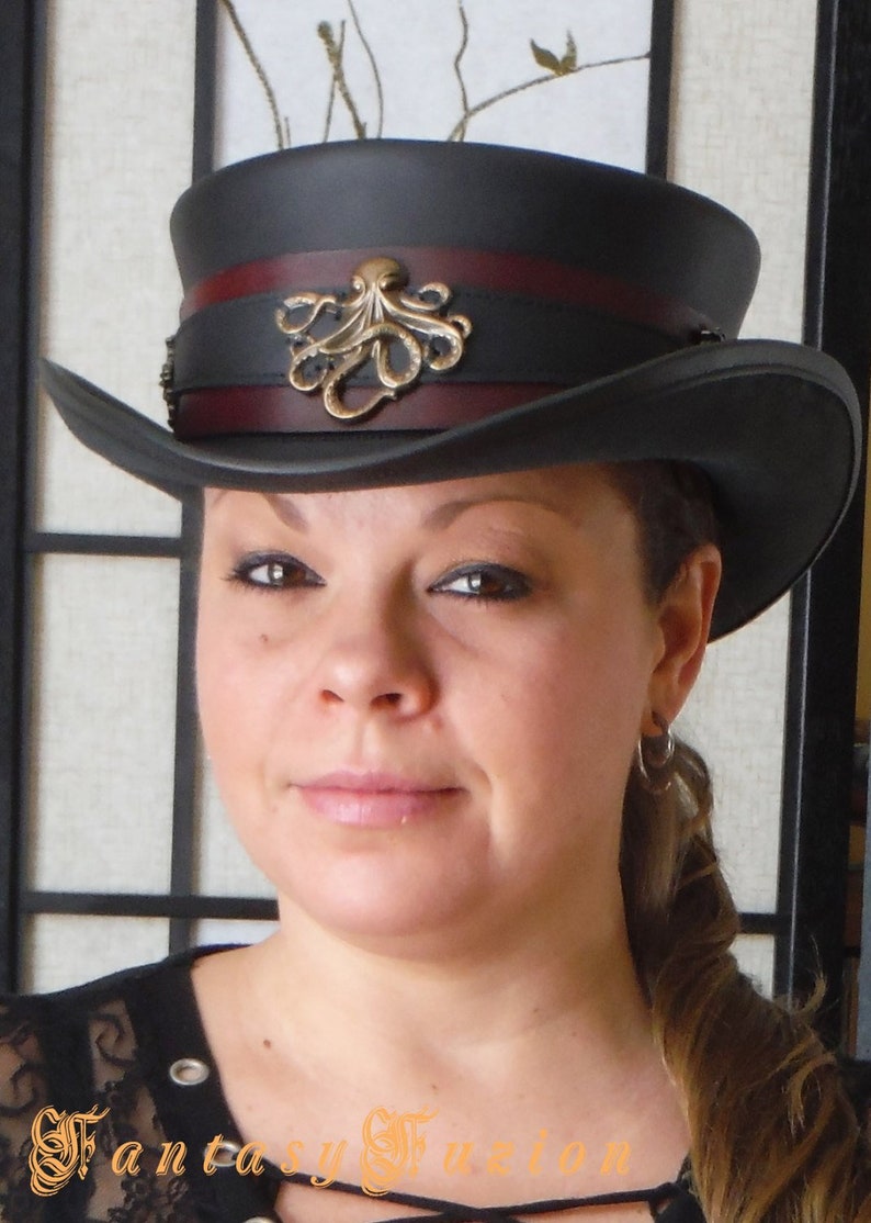 Kraken Steampunk Hat // Pirate Gold Hunter Top Hat // Octopus Etsy