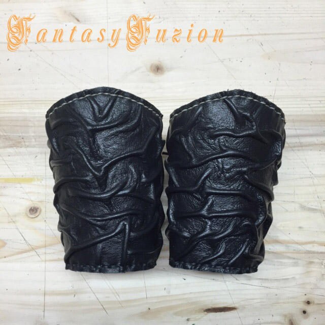 Medieval Bracers Sorcerer Wizard Druid Warrior Queen Witch Wrinkles Leather CuffS - A Pair -