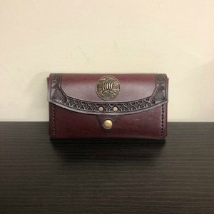 Bolsa de cinturón medieval // Renaissance Viking Drakkar cuero bolsa // IPhone tamaños personalizados caja cartera