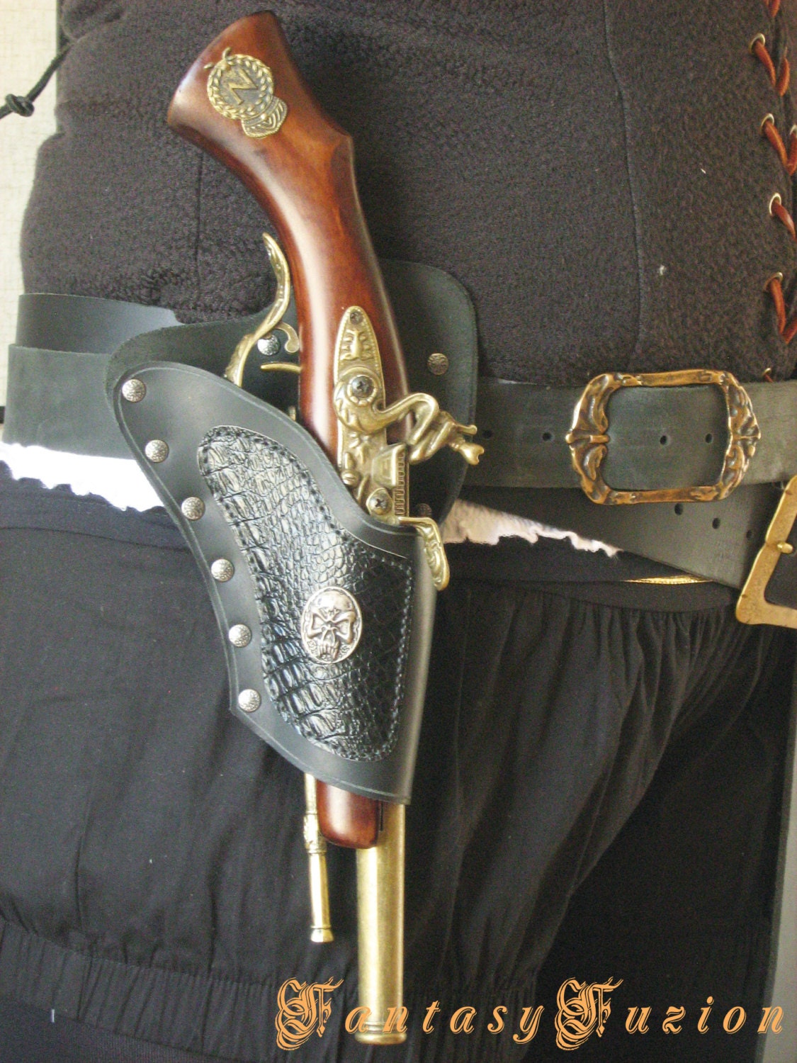  HLGQ Medieval Flintlock Holster, Western Cowboy