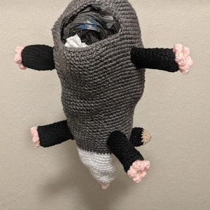 PATTERN ONLY Crochet Opossum Grocery Bag Holder