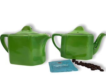 Vintage Hall Coffee Teapot Set - Restaurantware - Green w/ Dark Trim