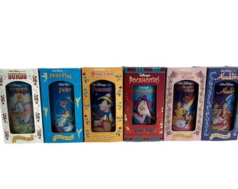 1994 Disney Classics Collector Series Drinking Glasses / Tumblers by Burger King - Several Titles in Boxes - Retro Vintage Kids Drinkware