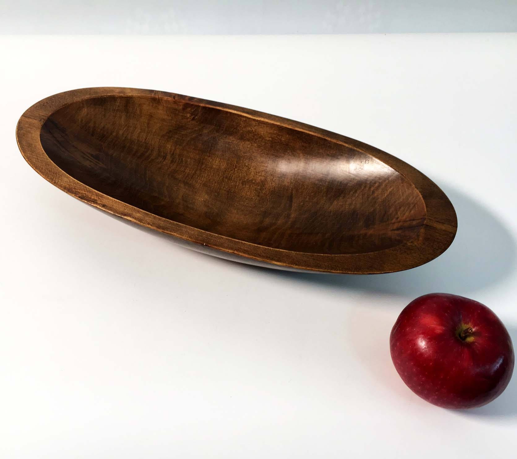Vintage Oval Rustic Wood Tray or Centerpiece Wooden Serving Tray