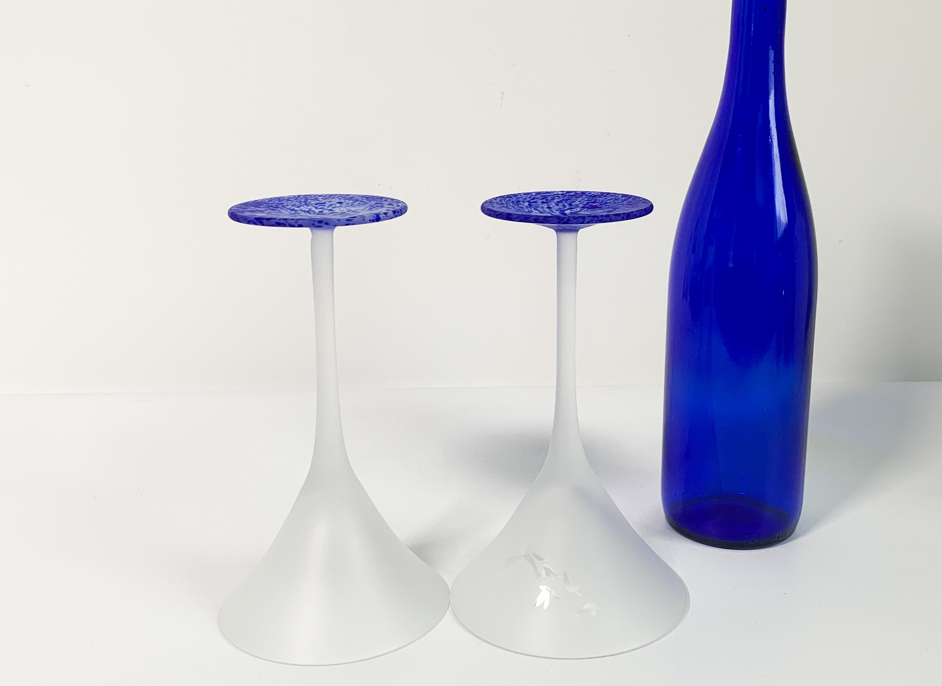 Vintage Pair of 2 Grey Goose Vodka / Cocktail / Martini Glasses