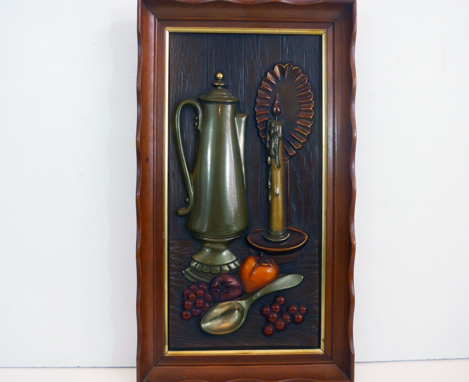 Vintage Pair Large 3D Turner Wall Accessory Pictures - Coordinating