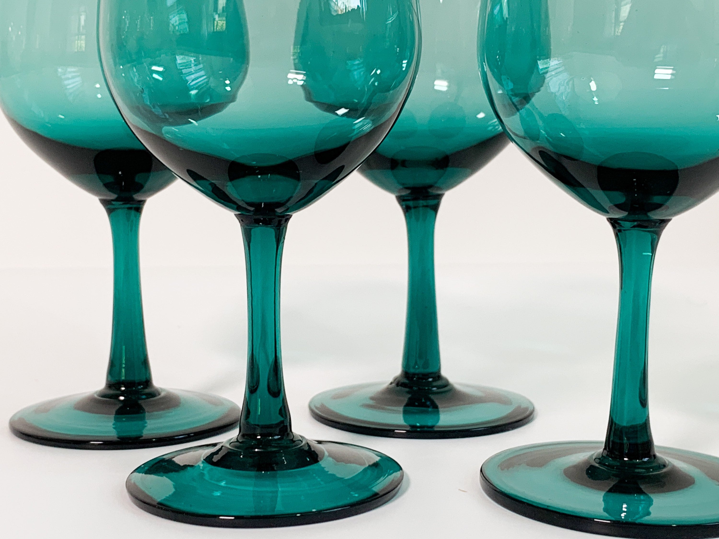 retro coloured wine glasses