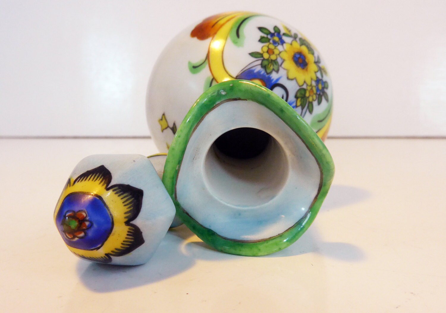 Vintage Noritake Cruet Hand Painted Porcelain Japan Hallmarked